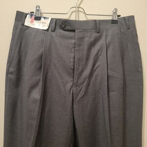 Ralph Lauren Men's Suit Pants Checjered Houndstooth Grey & Navy Blue NWT 36W 32L